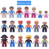 Figurenmodell, große Minifigur, Baustein, Puppenfamilie, professionell, kompatibel mit Spielzeug mit großen Partikeln