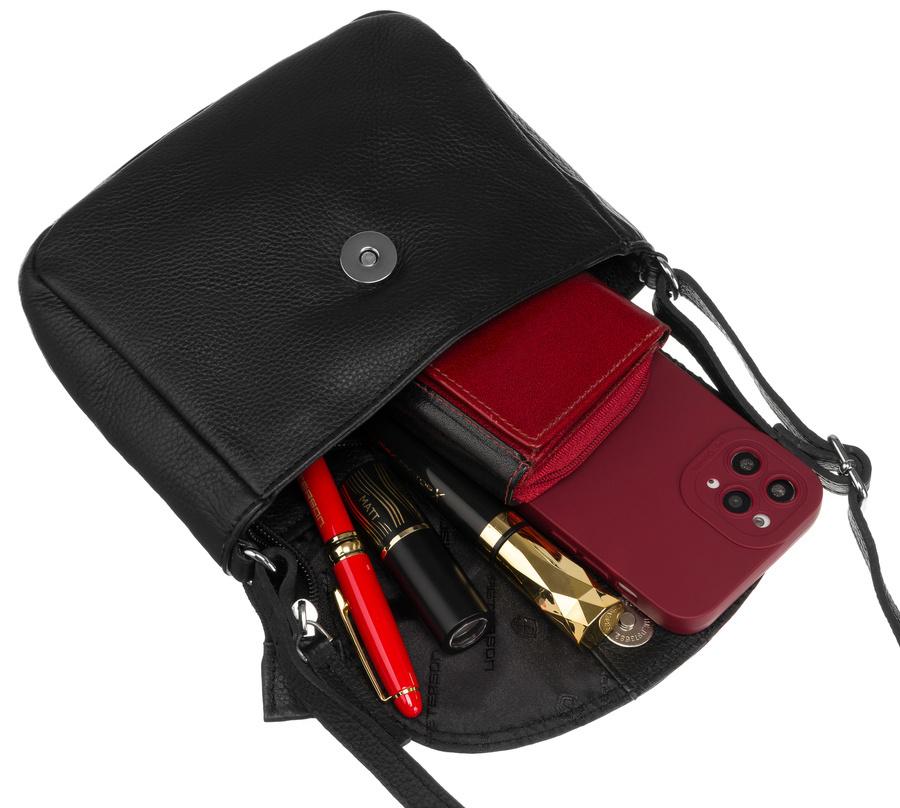 Elegant women's messenger bag made of natural leather - Peterson