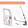 Rear Door Latch Assembly With Cable & Rod, Right Passenger Side For Ford 1992- E150 E250 E350 Econoline Van, Cargo Door Lock Latch Connective Repair