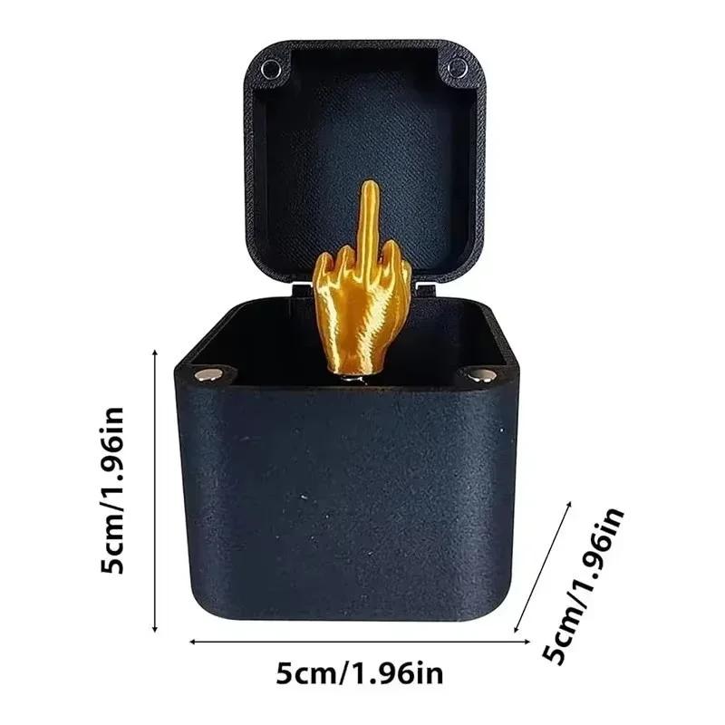 Neuer Mittelfinger InBox Kreativ Lustige Dekorationsbastelarbeiten 3D-Druck Mittelfinger Weihnachtsgeschenkboxen Familienspiel Geschenk Lustiges Spielzeug