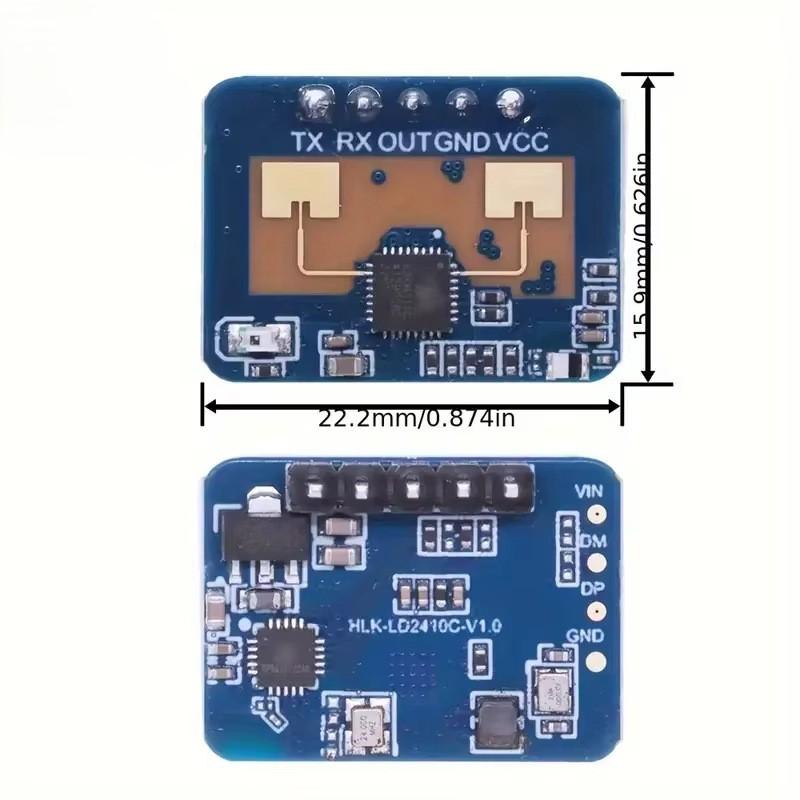 Ld2410C 24GHz Sensor Modul Menschliche Anwesenheit Radar Sensor Modul Fmcw Ld2410 Millimeterwellen Radar Sensor Modul