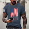 Men's Fashion Casual Short Sleeve Round Neck Independence Day Flag T-Shirt Top