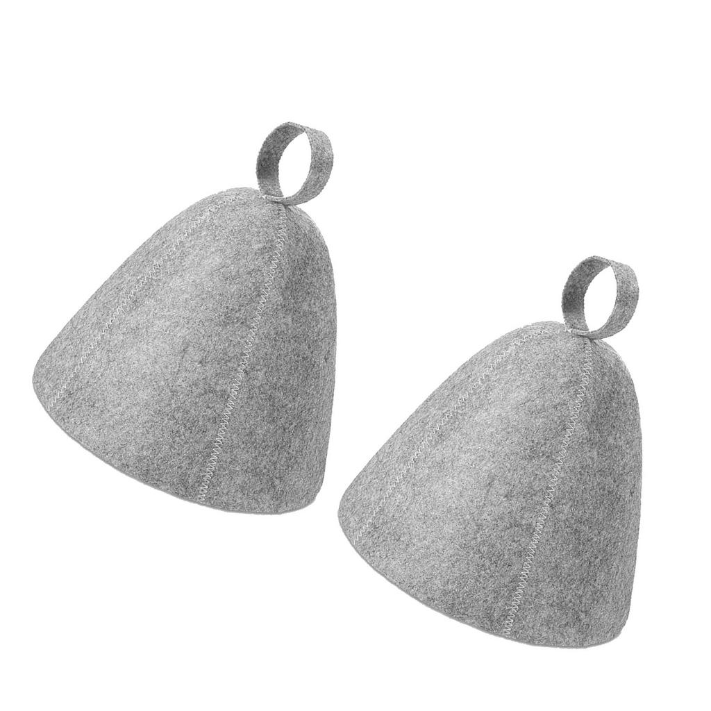 1/2pcs Anti Heat Sauna Hat Thicken Wool Felt Shower Cap Hair Turban Quickly Towel Drying Hats Sauna Bathroom Accessories