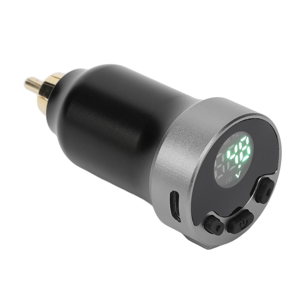 Wireless Tattoo Power Supply LCD Digital Display 4‑12V Adjustable 1600mAh RCA Tattoo Pen Battery