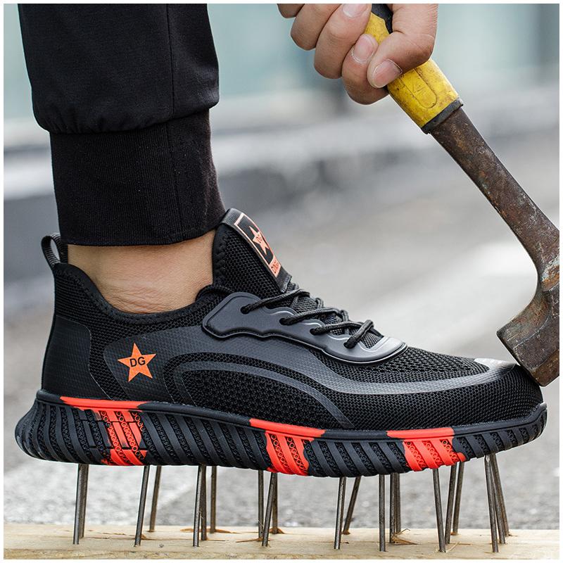 Mens Casual Breathable Steel Toe Covers Work Safety Shoes Worker Summer Tooling Security Boots Designer Footwear Protect