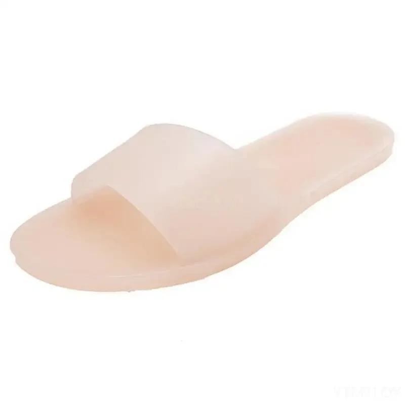 Women Slippers Pvc Transparent Crystal Casual Shoes Ladies Sandals Fashion Summer Clear Flip Flops Flat Slippers Zapatos Mujer