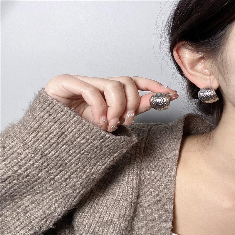 European & American Minimalist High-End S925 Silver Needle Copper Stud Earrings - Hot Selling Niche Ear Jewelry