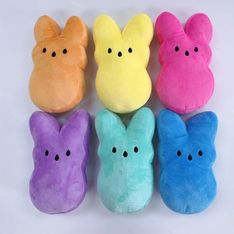 20cm Rabbit Plush Toys For Peeps New Easter Colorful Rabbit Peeps Rabbit Plush Doll Festival Gift Party Prizes