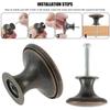 14/16Pcs Round  Antique Bronze Cupboard Door Pull Knob Kitchen Cupboard Door Decor Handles Replacement Hardware