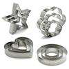 ABKS-Metal Biscuit Cutter Stainless Steel Cookie Cutters Set Heart, Flower Round,Star Shape Molds