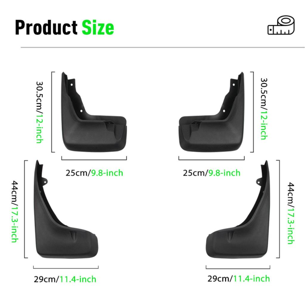 4PCS Splash Guards Mudguards Compatible with Land Rover Freelander 2 2006 2007 2008 2009 2010 2011 2012 2013 2014 2015
