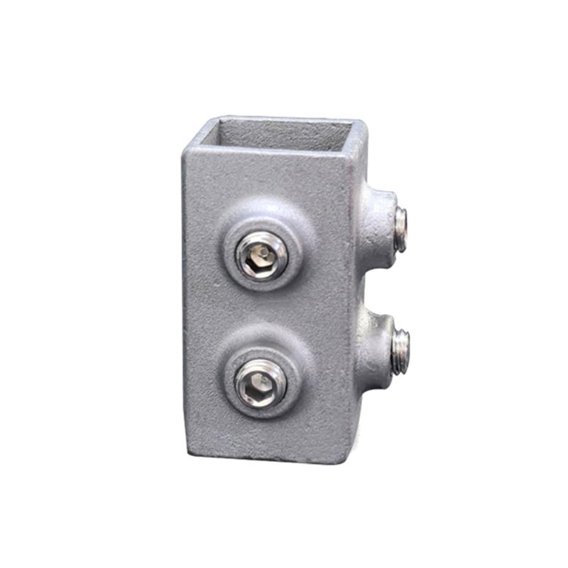 Connettore Rastrelliera di Stoccaggio Giunto Fisso Tubolare Quadrato Raccordo a Gomito a 3 Vie per Montanti di Recinzione e Costruzione di Scaffalature Industriali