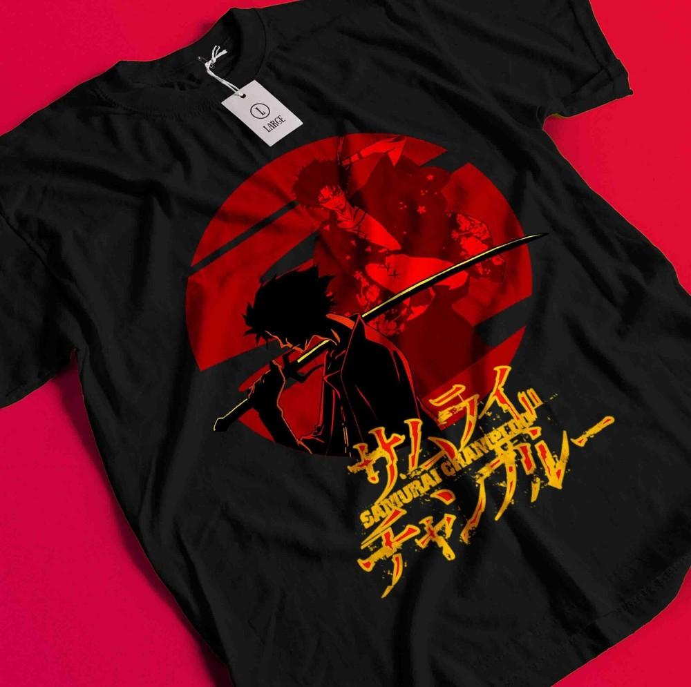 

Samurai champloo Shirt Mugen Tshirt Fuu T-Shirt Jin Anime Tee Kariya Kagetoki BB816 S