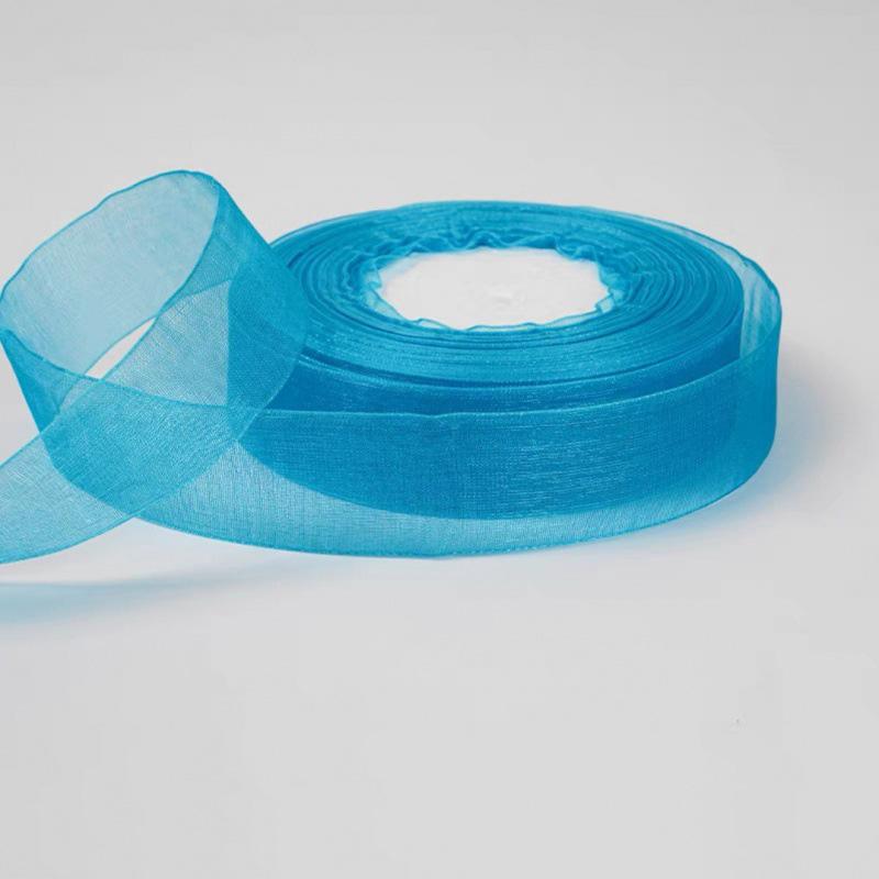 50yards Braided Hair Ribbon Binding Bow Ties DIY for Gift Wrapping 2.5cm Floral Bouquet Decorative Tulle Ribbon