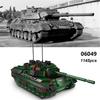 DIY Germany Military Series HX-8 Elefant Tractor PZH2000 Cannon Leopard Tank Lars-2 Rocket Launcher Building Blocks Bricks
