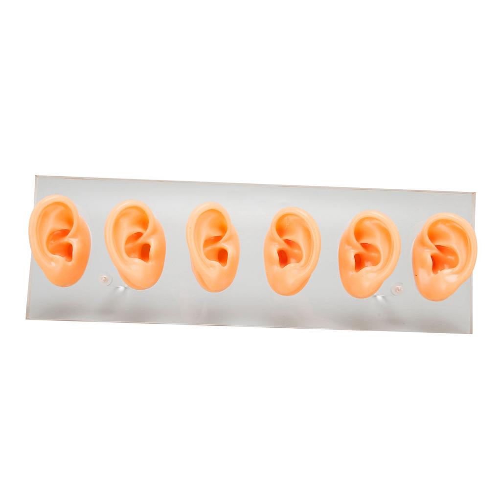 6 Pcs Silicone Ear Model Soft Waterproof Simulated Silicone Ear Model Hearing Aid Accessories with