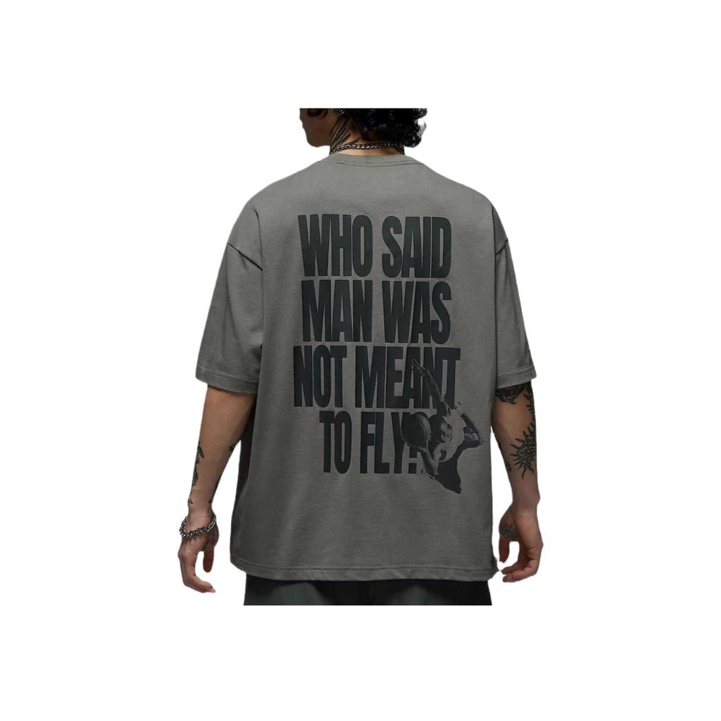 Jordan Tricou cu mânecă scurtă supradimensionat casual, culoare solidă, confortabil, prietenos cu pielea, moale, pentru bărbați, topuri, gri deschis IH0833029