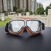 Fahrrad Motorrad Brille Winddicht Motorradhelm Brille Sonnenbrille Retro Universal Leder Retro Motorrad Zubehör