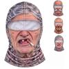 New Funny Realistic Face Ski Mask,Old Man Ski Mask Funny Realistic Face Balaclava,Novelty Winter Face Cover for Skiing Parties