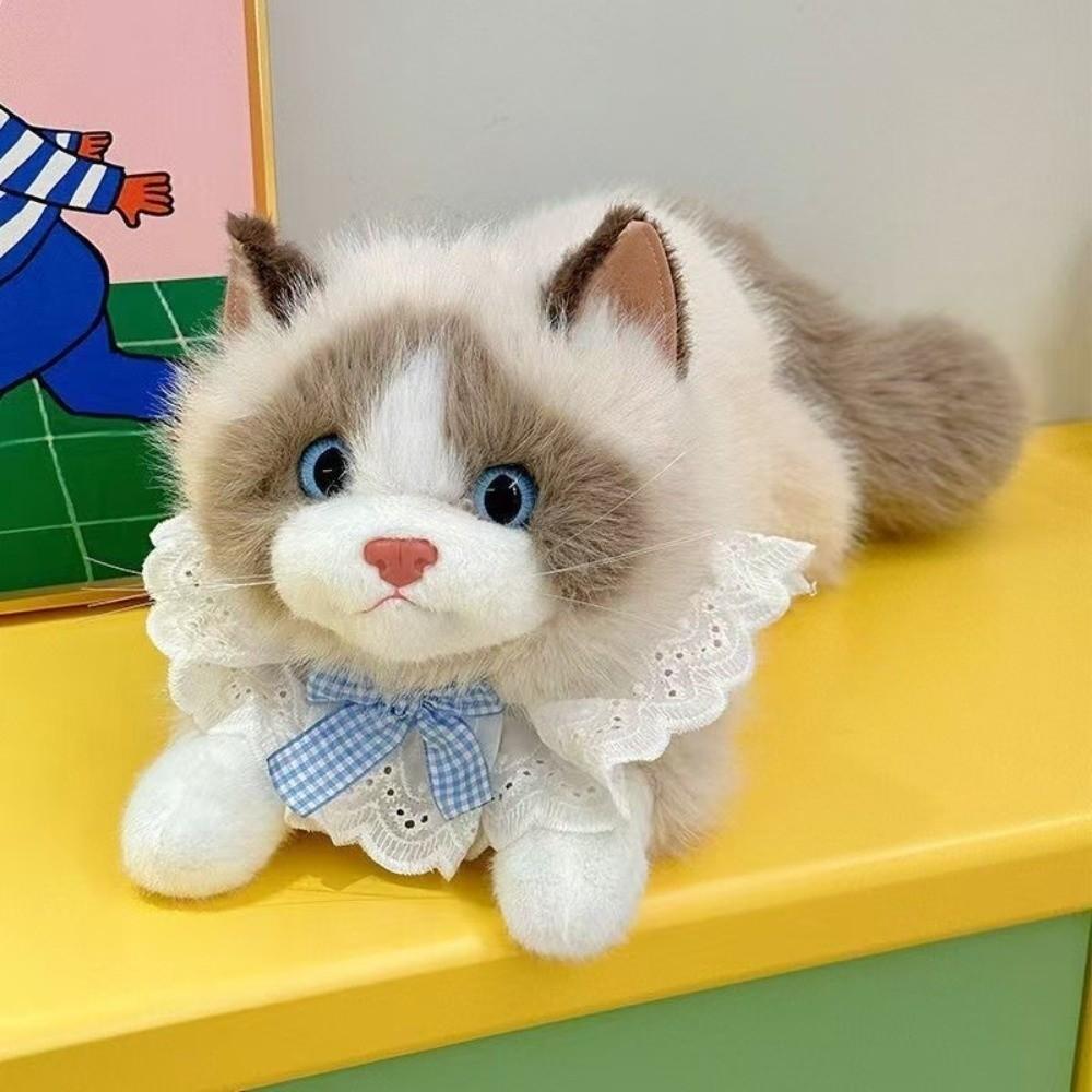 Soft Stuffed Cat Doll Ragdoll Cat Plush Cat Doll Interactive Toys Simulation Cat Plush Toys Girls