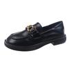 Soft-soled loafers women's one-pedal spring 2025 new flat-soled single shoes black retro British style small leather shoes
