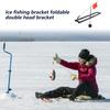 2Pcs Ice Fishing Tip Up Foldable with Orange Flags Rail Tip Up Compact Ice Rod Tool Ice Fishing Accessories Enduring