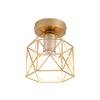 Golden Retro Ceiling Lamp for Balcony Corridor with 7W Bulb E27 Metal LED Ceiling Lights for Living Room Bedroom Porch 110-220V