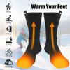 USB Heating Socks Cold-Proof Quick Heating Long Foot Warmer Socks Cold Weather USB Heating Socks for Outdoor Sports Walking