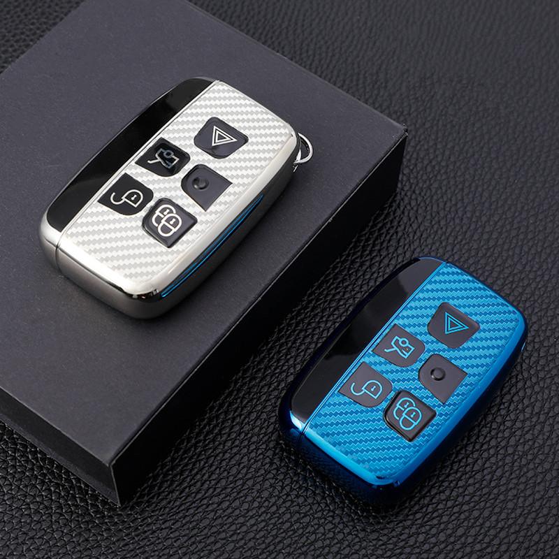 Fashion TPU Car Key Case Cover for Land Rover Range Rover Sport Discovery 3 4 Elander 2 Evoque Accessories Holder Shell Keychain