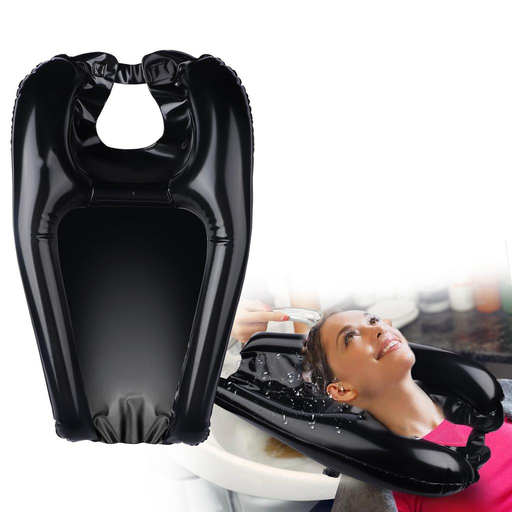 Inflatable Shampoo Bowl Portable Hair Washing Tray for Elderly Disabled Pregnant Injured Bedridden Handicap Bedside and In Bed