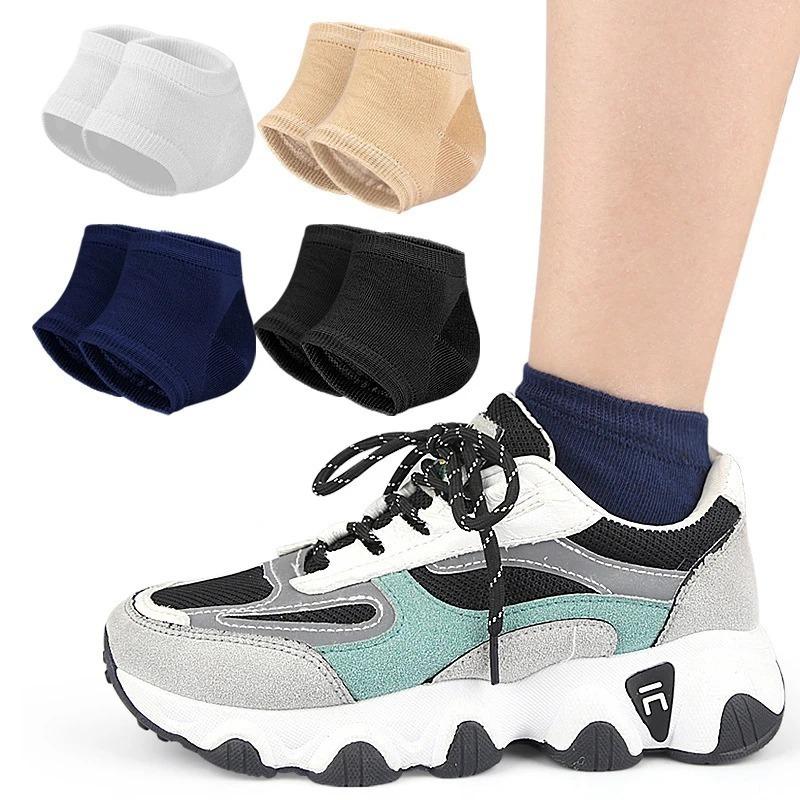 Heel ProtectorsGel Heel Anti Cracked Feet Half Size Socks Unisex Foot Care Pads 2Pcs Soft Breathable Cushion for Daily Walking