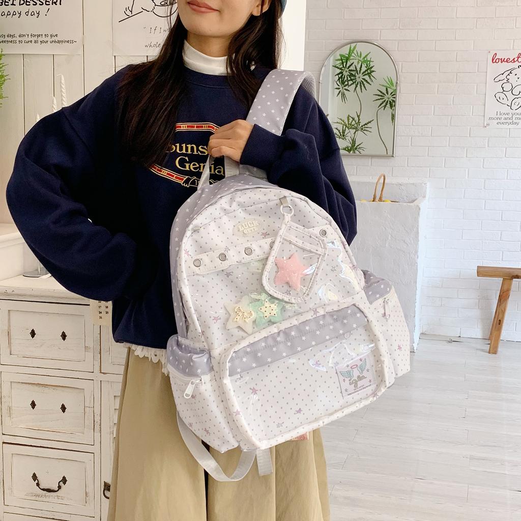 Fashion girl style cute contrasting colors large capacity girl student schoolbag exquisite junior high school high school backpack