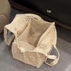 Women's Cotton Mesh Tote - Reusable Shopping Bag for Fruits & Vegetables, Woven Design, Free Shipping