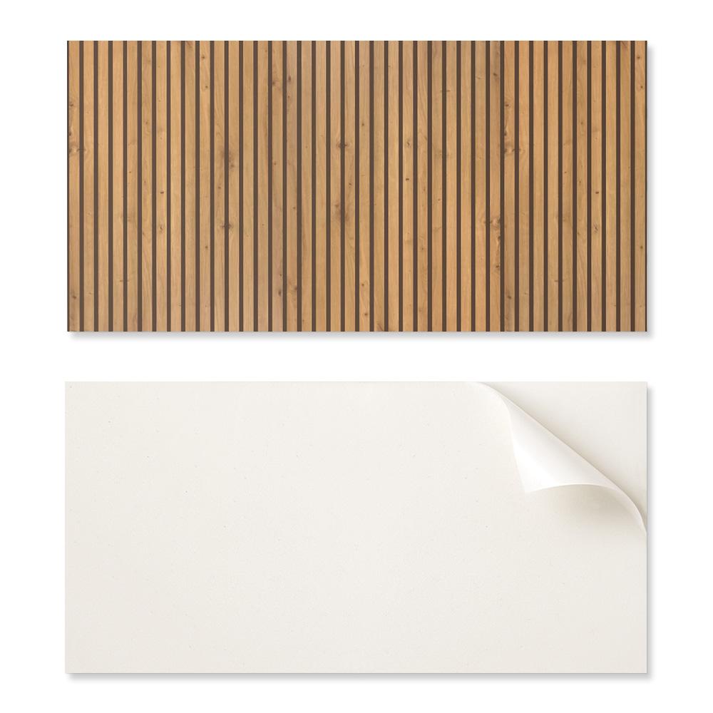 Panel Dekoracyjny Winylowy Samoprzylepny Z Nadrukiem 100X50 Cm Drewniane Pionowe Deski