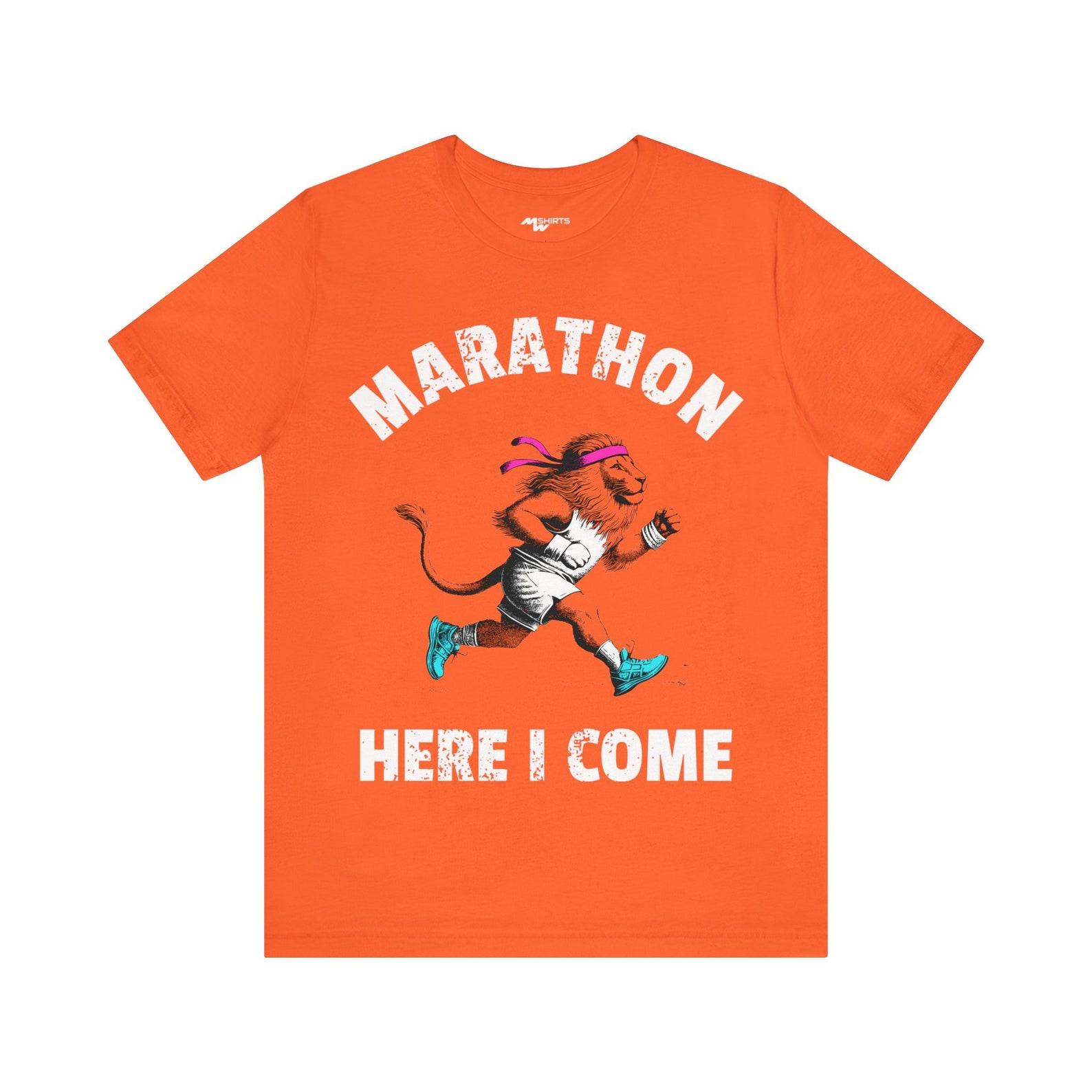 Engraving Style Colored Jogging Lion Tee - High Resolution Print/ Unisex Jersey Short Sleeve Tee 4XL