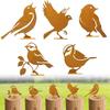 Ornament Metal Birds Statue Rustic Style Outdoor Garden Decor New Iron Art Birds Outdoor Garden