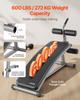 Sit Up Bench, Curved Decline Ab Bench with Reverse Crunch Handle, with 6 Adjustable Height Setting, Heavy Duty Steel, 272 Kg Capacity for Home Gym