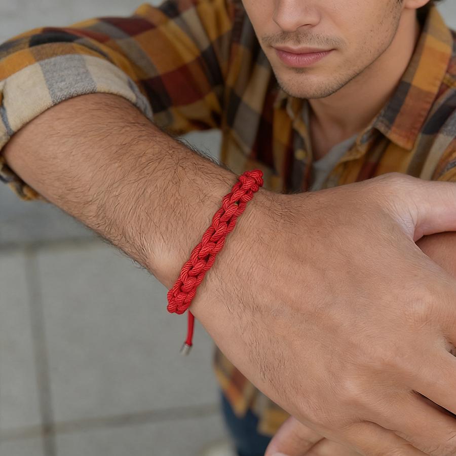 Noter Jedinečný pletený náramek z jednoho vlákna Nastavitelný Unisex Vybraná šňůrka třídy A 3 mm 6 barevných variant Párové náramky na zápěstí