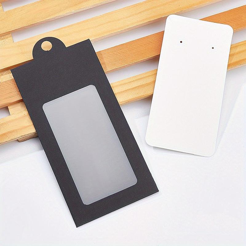 WTEMPO Birthday Wedding Rectangular Foldable Paper Jewelry Display Packaging Boxes Clear Window Party Decor Treat Gift Boxes with Inside Card