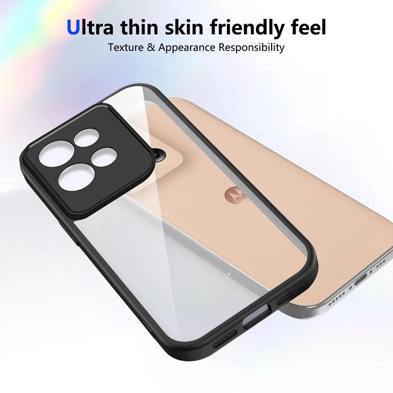 Transparent Silicone Case For Motorola Edge 60 Neo Edge60 Neo PC Back TPU Bumper Shockproof Clear Phone Cases Cover