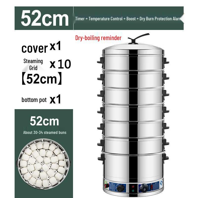 JPHZNB Stainless Steel Electric Multi-Layer Steamer