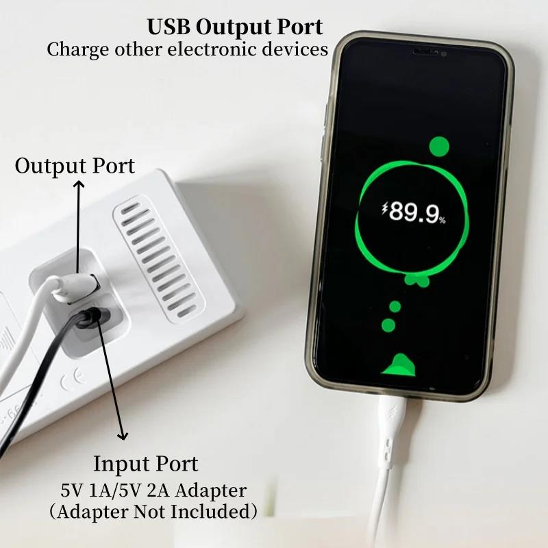 USB Powered Digital Alarm Clock TEMP Date Week Dual Alarm Timing Countdown Snooze Table Clock Auto Dimmable 12/24H DST LED Clock2