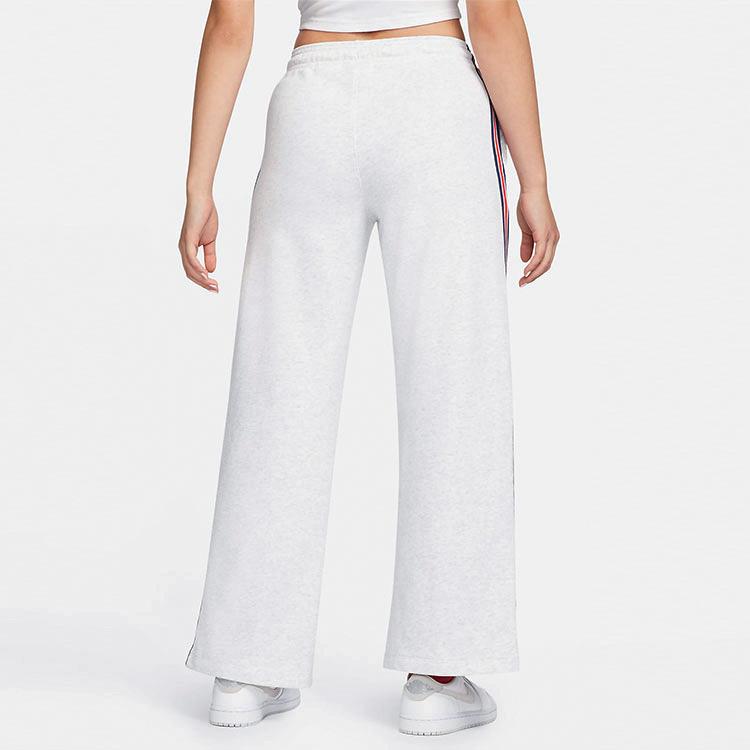Jordan Paris Saint-Germain Co-Branded Striped Knit Fleece Lined Sweatpants For Winter Women Bottoms White DM4984-051