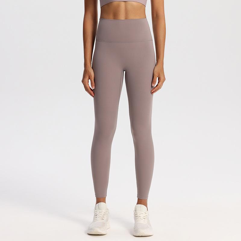 Seamless Solid Casual Slim Fit Yoga Leggings Pants Women High Waist Sports Tight Yoga Pants Women Push Up Running Training Fitness Legging Pants 25579