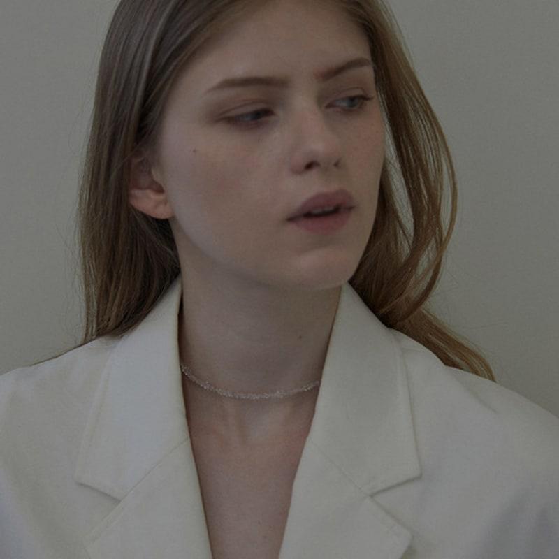 

edum harsh things*8 necklace white