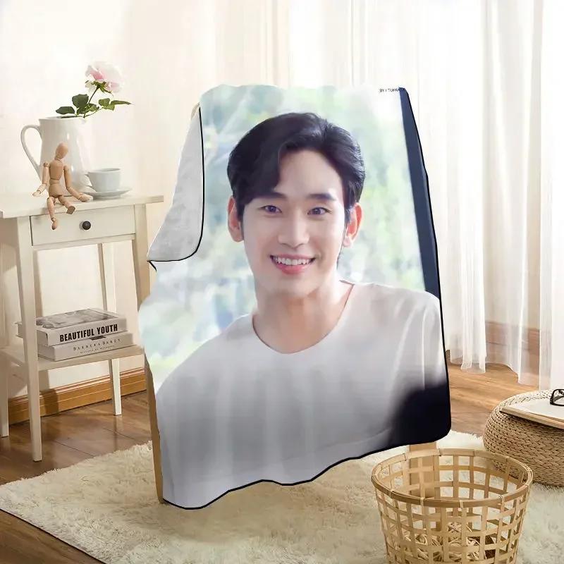 HEARMNY KPOP Kim Soo Hyun Blanket Super Soft Warm Microfiber Fabric Blanket For Couch Throw Travel Adult Blanket 0719
