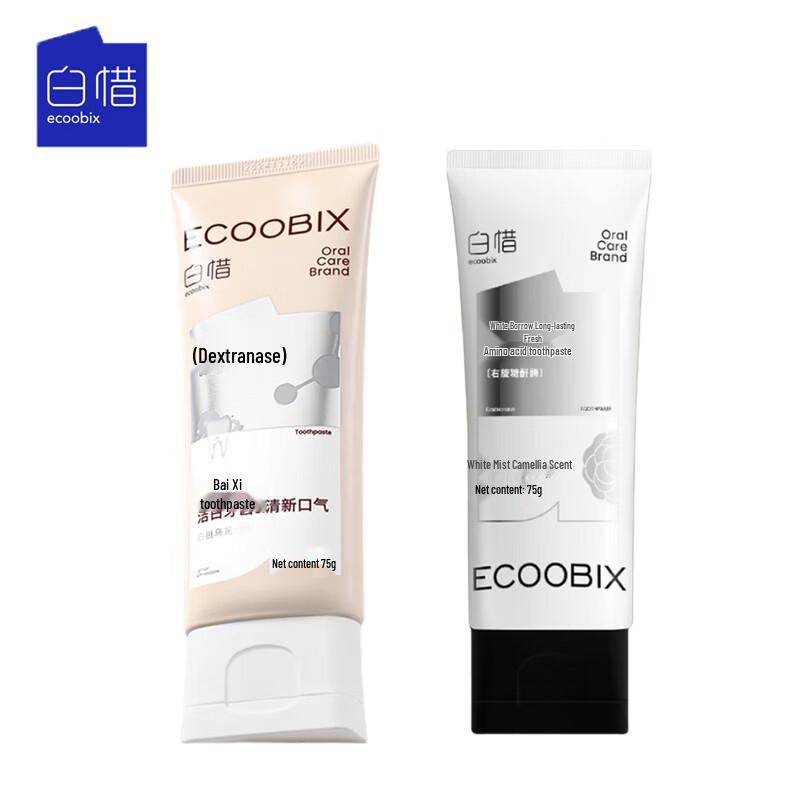 Baixi Amino Acid Fluoride Toothpaste (Peach & Camellia) 2x75g