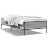 VidaXL Cadre de lit sonoma gris 100x200 cm bois d'ingénierie et métal, lit, lit d’invités, lit simple, meuble de chambre à 844964