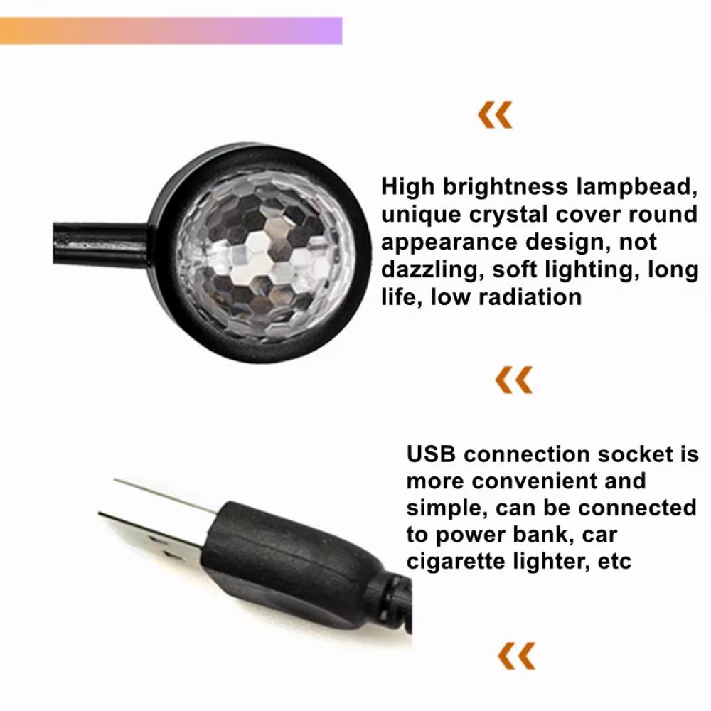 10 Modes with Voice Control 5V USB Colorful Projector Lamp Home Decor Night Light Portable Atmosphere Photography Neon Light