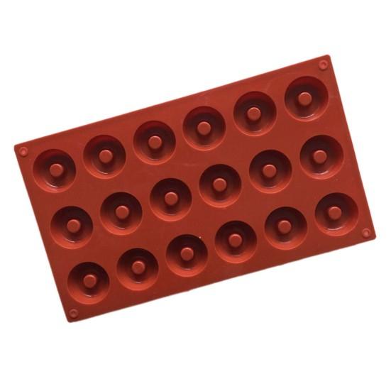 Non-sticky Demoulding Food Grade Chocolate Mold 18 Cavities Doughnut Baking Mold Tray Baking Accessories